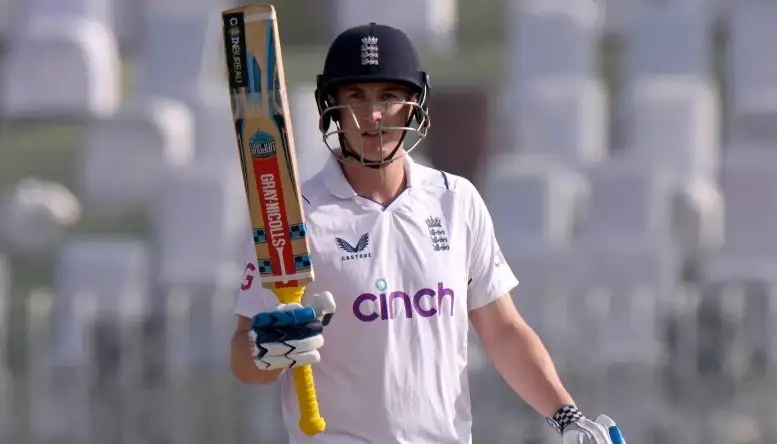 Harry Brook pictured while in action for England