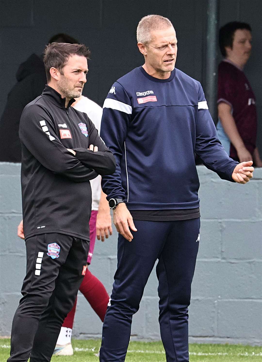 Manager Dan Flack, left, with Chris Lenton. Photo: Dave Mears