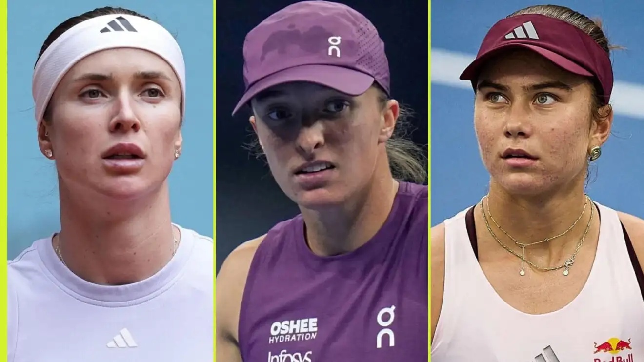Elina Svitolina, Iga Swiatek and Iva Jovic