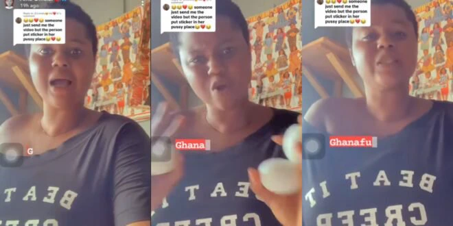 Lady in viral s3xtap* leak curses those sharing the video with eggs (Watch video)