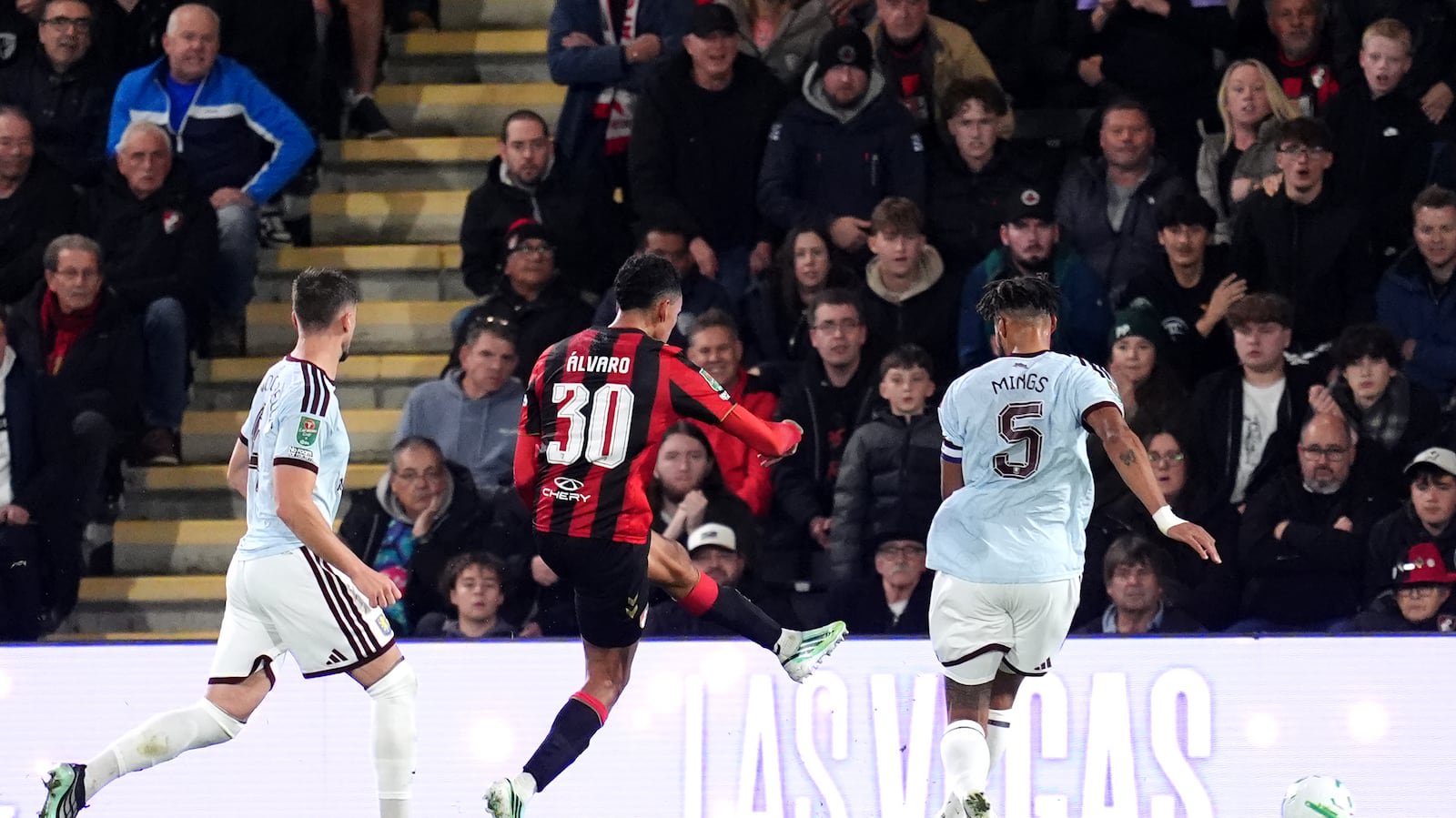 Alvaro Rodriguez hits the third for Bournemouth