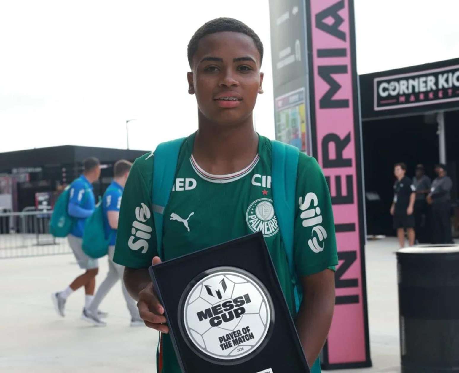 Gabriel Bueno, autor do golaço, foi eleito o melhor jogador da partida – Foto Nicolas Andrade / Palmeiras