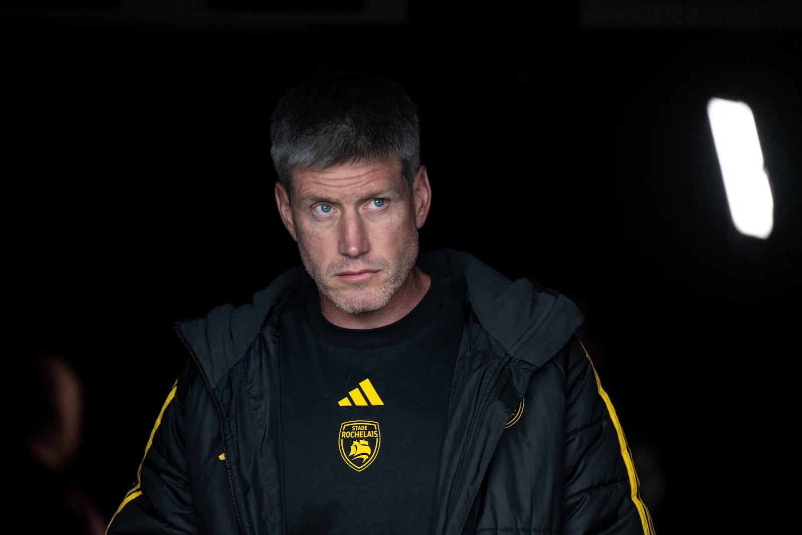 La Rochelle's Ronan O'Gara looks on ahead of the French Top 14 match against Union Bordeaux-Bègles. Photograph: Xavier Leoty/ AFP via Getty Images