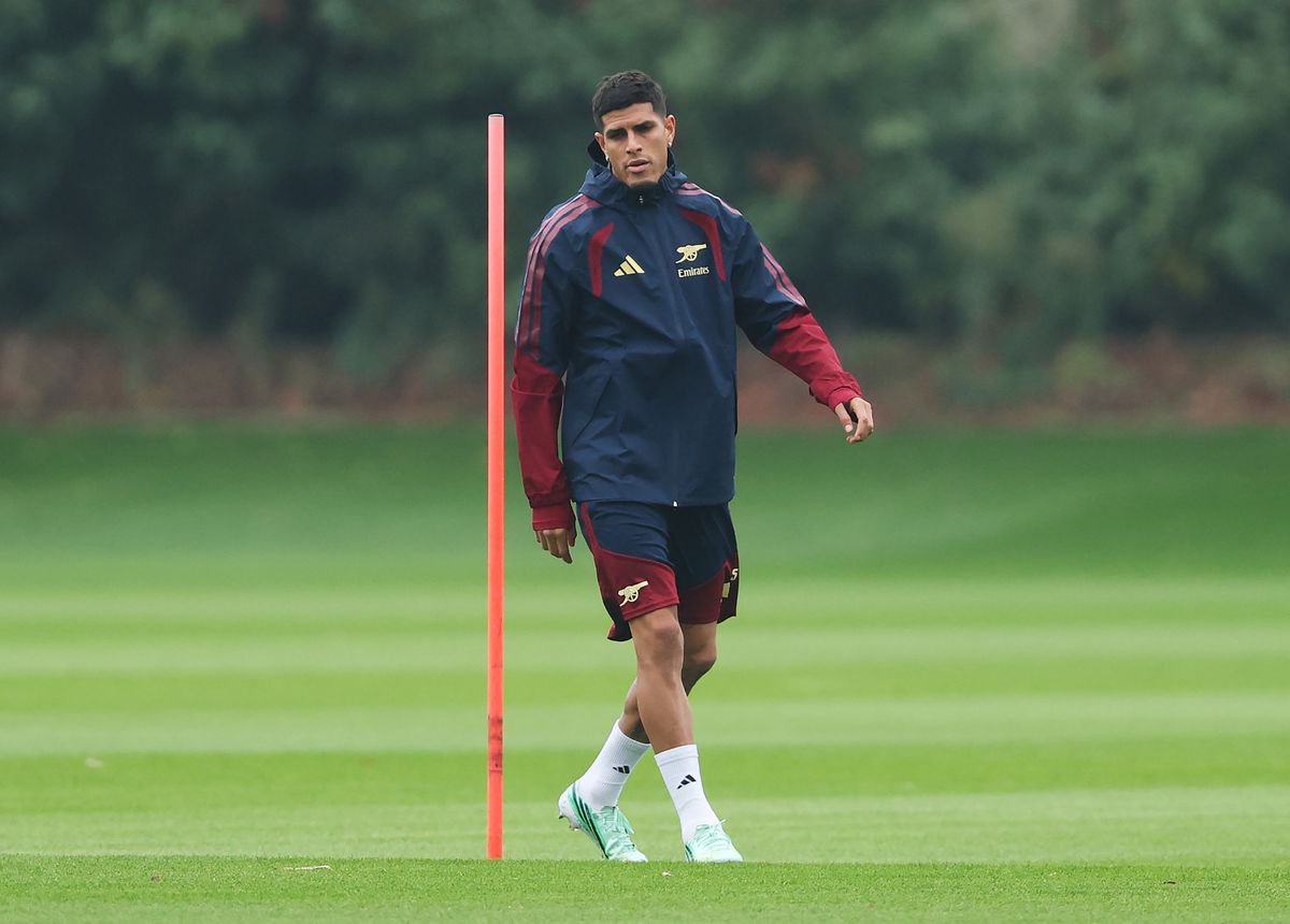 Piero Hincapie during the training session ahead of the UEFA Champions League 2026/27 League Phase MD3 at Football Arena Munich.