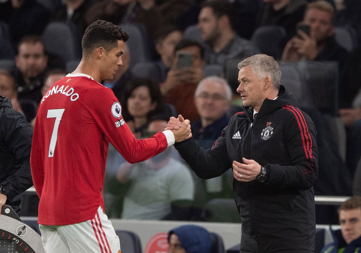 Cristiano Ronaldo and Ole Gunnar Solskjaer