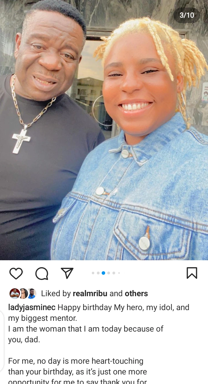 I'm The Woman I'm Today Because Of You- Mr Ibu's Daughter Marks His 62nd Birthday With Lovely Photos