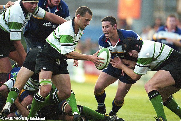 Jimmy Ferris, who now heads up the minis and youths at Monkstown, in action for Connacht against Leinster in Donnybrook in 2000 - his father, Jim, played for the club over four decades