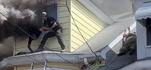 Neighbor risks life to save man, woman from house fire in Pennsylvania: Watch heroic act