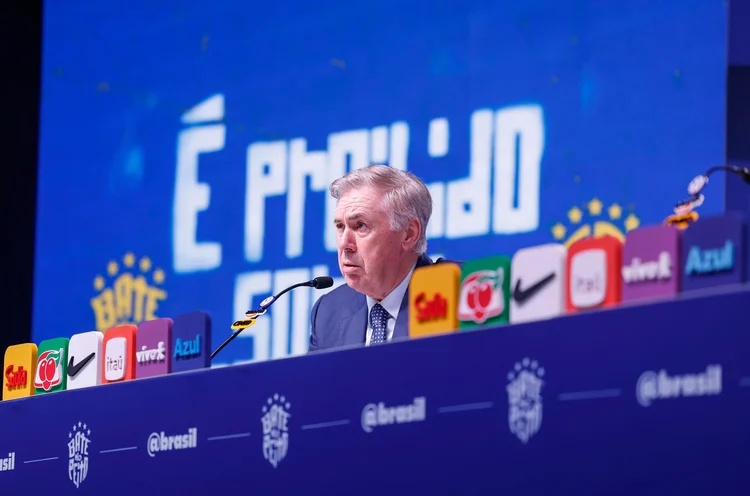 Carlo Ancelotti: treinador definiu os convocados para a Data Fifa de novembro (Rafael Ribeiro/CBF)