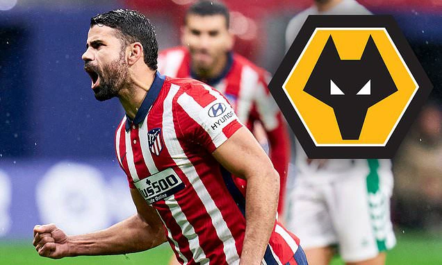 Wolves looking at Diego Costa on a free transfer after the striker was let go by Atletico Madrid | Daily Mail Online