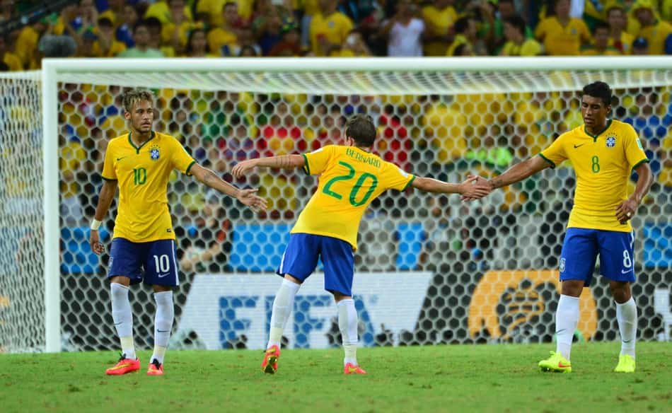 Bernard durante a Copa do Mundo de 2014