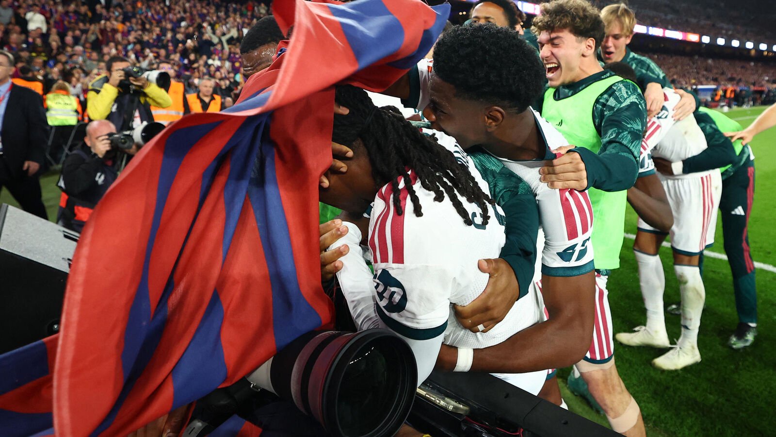 Barcelona supporter who tried to strike Eduardo Camavinga with flagpole identified by police