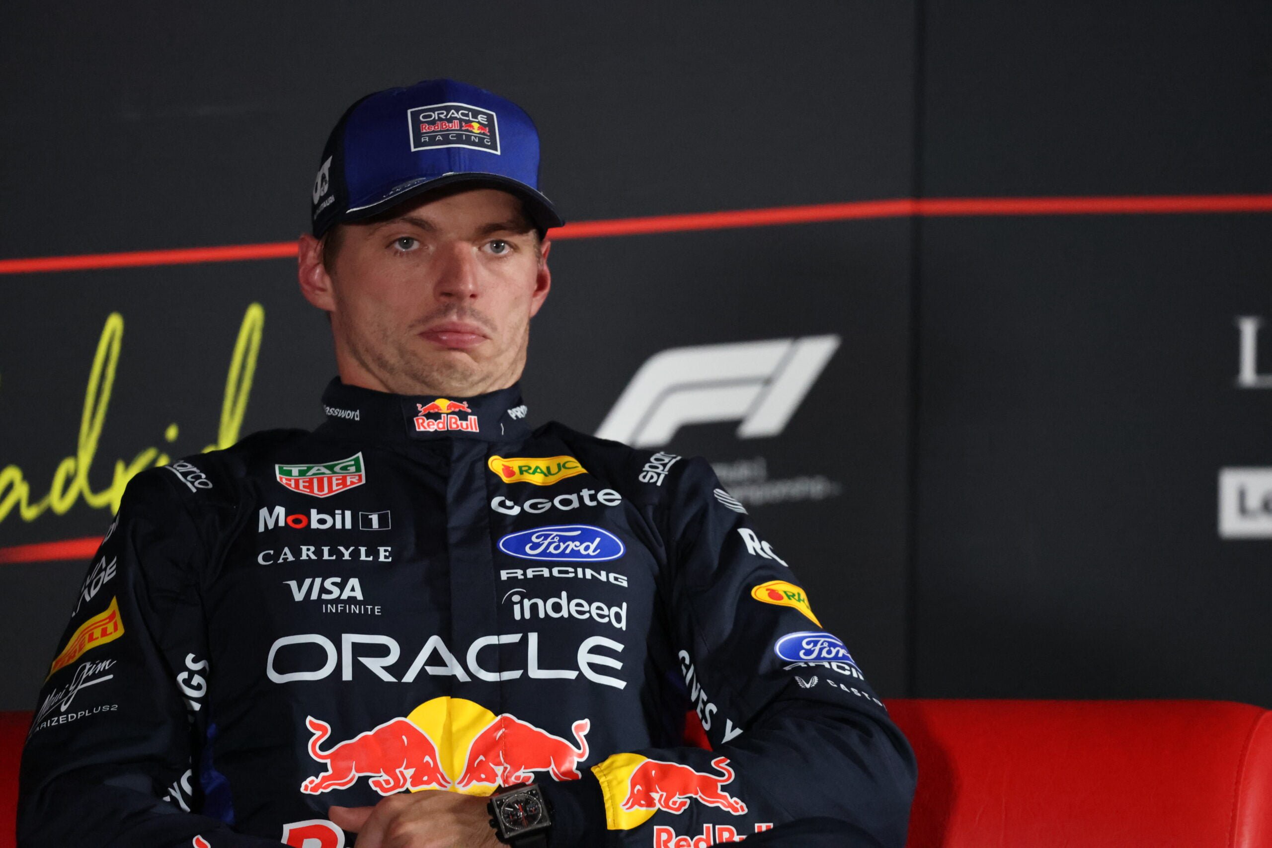 Max Verstappen (NLD) Red Bull Racing in the post qualifying FIA Press Conference.
