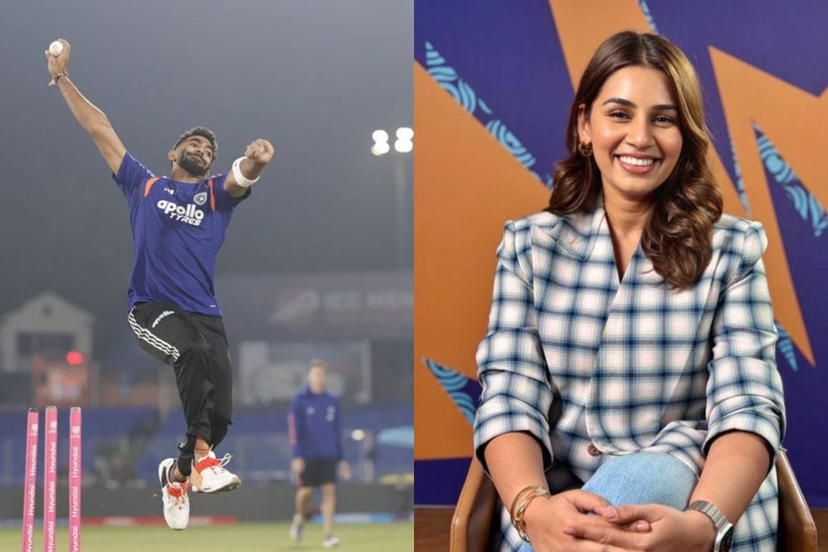 Jasprit Bumrah and Sanjana Ganesan