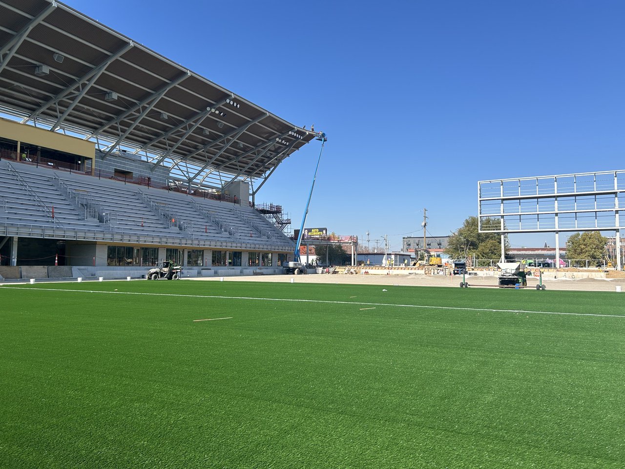 Inside Amway Stadium as construction is underway. (Oct. 23, 2026)