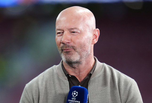 Alan Shearer ahead of the UEFA Champions League, league phase match at the Riyadh Air Metropolitano Stadium in Madrid, Spain. Picture date: Tuesday October 13, 2026. PA Photo. Photo credit should read: Adam Davy/PA Wire. RESTRICTIONS: Use subject to restrictions. Editorial use only, no commercial use without prior consent from rights holder.