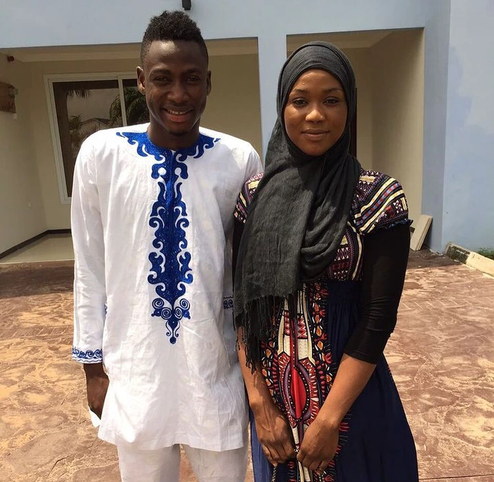 Pictures of Ghanaian footballer, Baba Rahman and his beautiful wife trends online 2