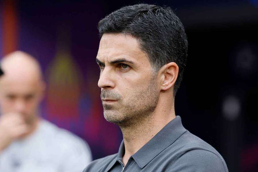 Arsenal manager Mikel Arteta'.