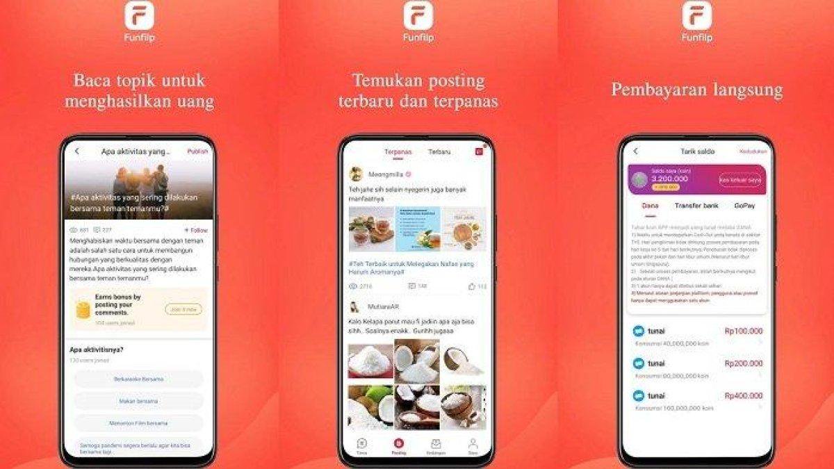 Fun Flip Aplikasi Penghasil Uang dari Bagikan Konten, Begini Cara Tarik Saldonya