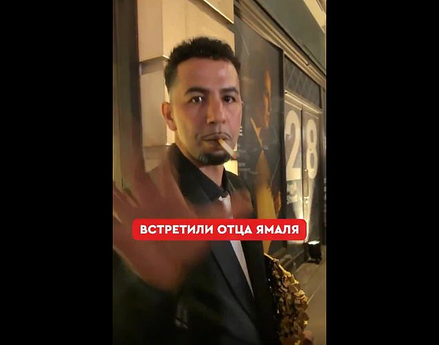 Yamal's father appeared to snatch the smack the blogger's phone out of his hand while being recorded
