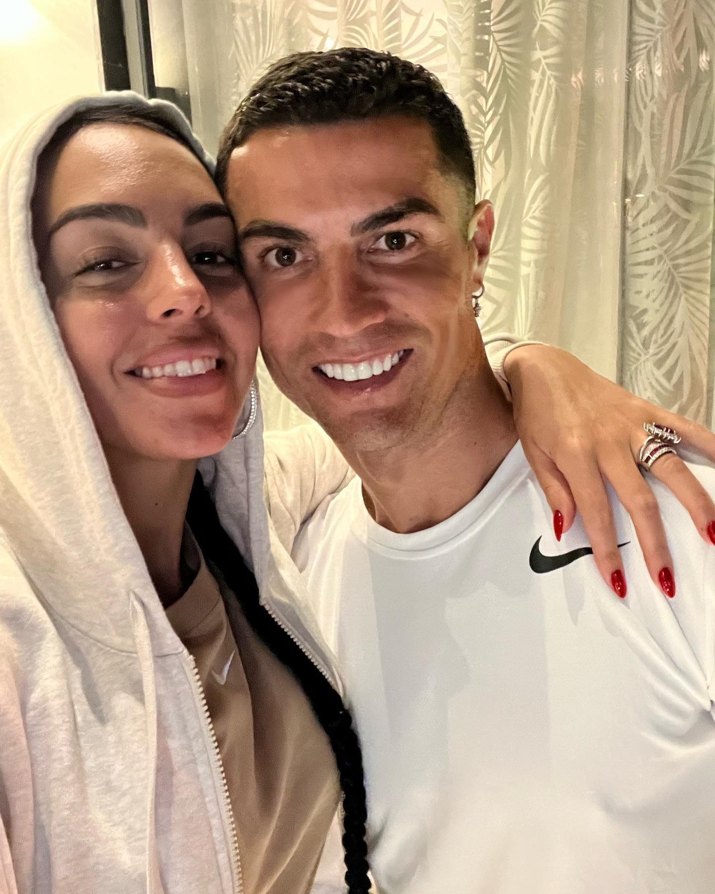 Portugal star, Cristiano Ronaldo spends day off with wife, Georgina Rodriguez and his sister Katia Aveiro who came to support in him Qatar (Photos) 