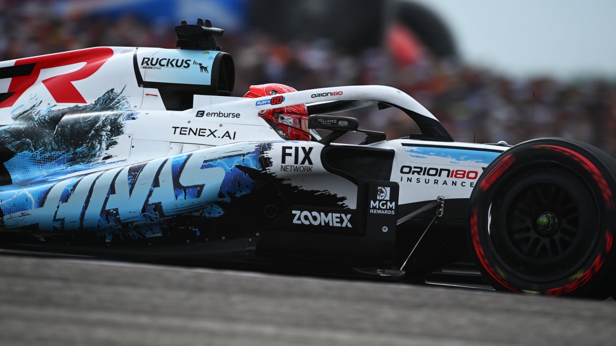 Esteban Ocon of France driving the Haas F1