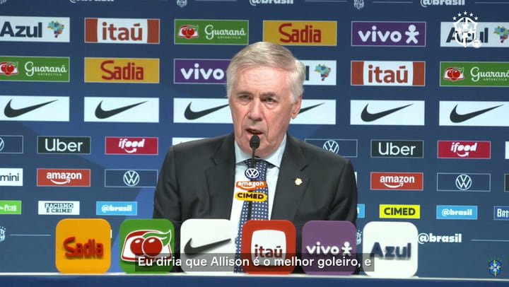 Treinador do Brasil, Carlo Ancelotti comentou 'convocação equilibrada e muito projetada para o futuro' para os amistosos com Japão e Singapura.