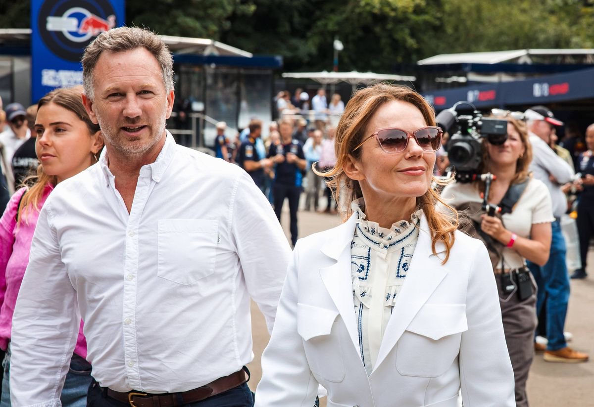Christian Horner with wife Geri Halliwell 