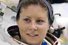 Astronaut Tracy Dyson suffered an arctic blast of ice which covered her visor
