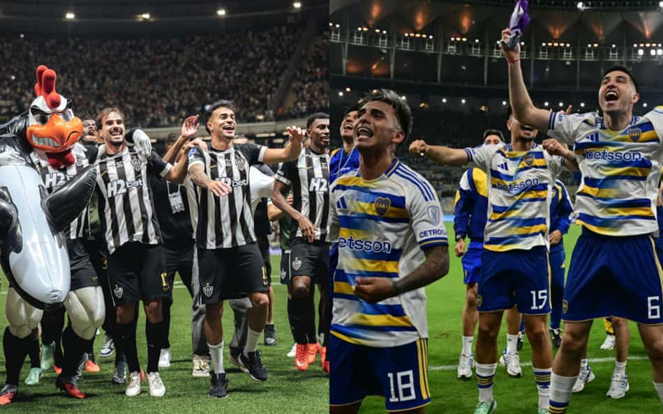Atlético x Boca (Fotos: Pedro Souza / Atlético e Pablo Porciuncula / AFP)