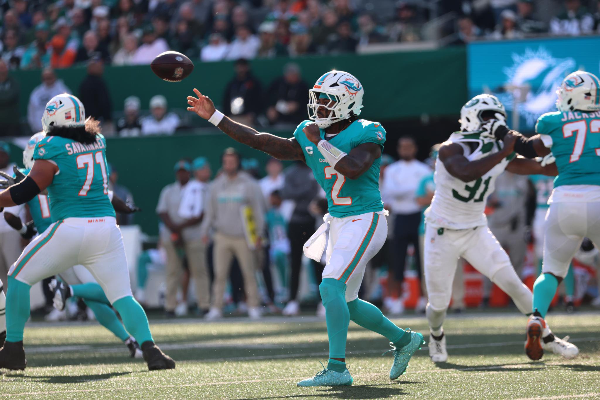 Malik Willis accumulated 245 all-purpose yards and accounted for three touchdowns in the Dolphins win over the Jets. 