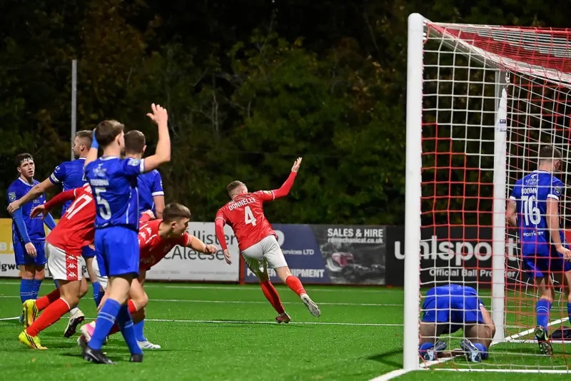 Larne celebrating