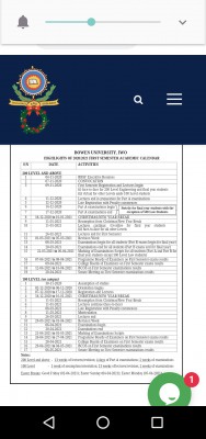 Bowen University 1st semester calendar for 2020/2021 academic session