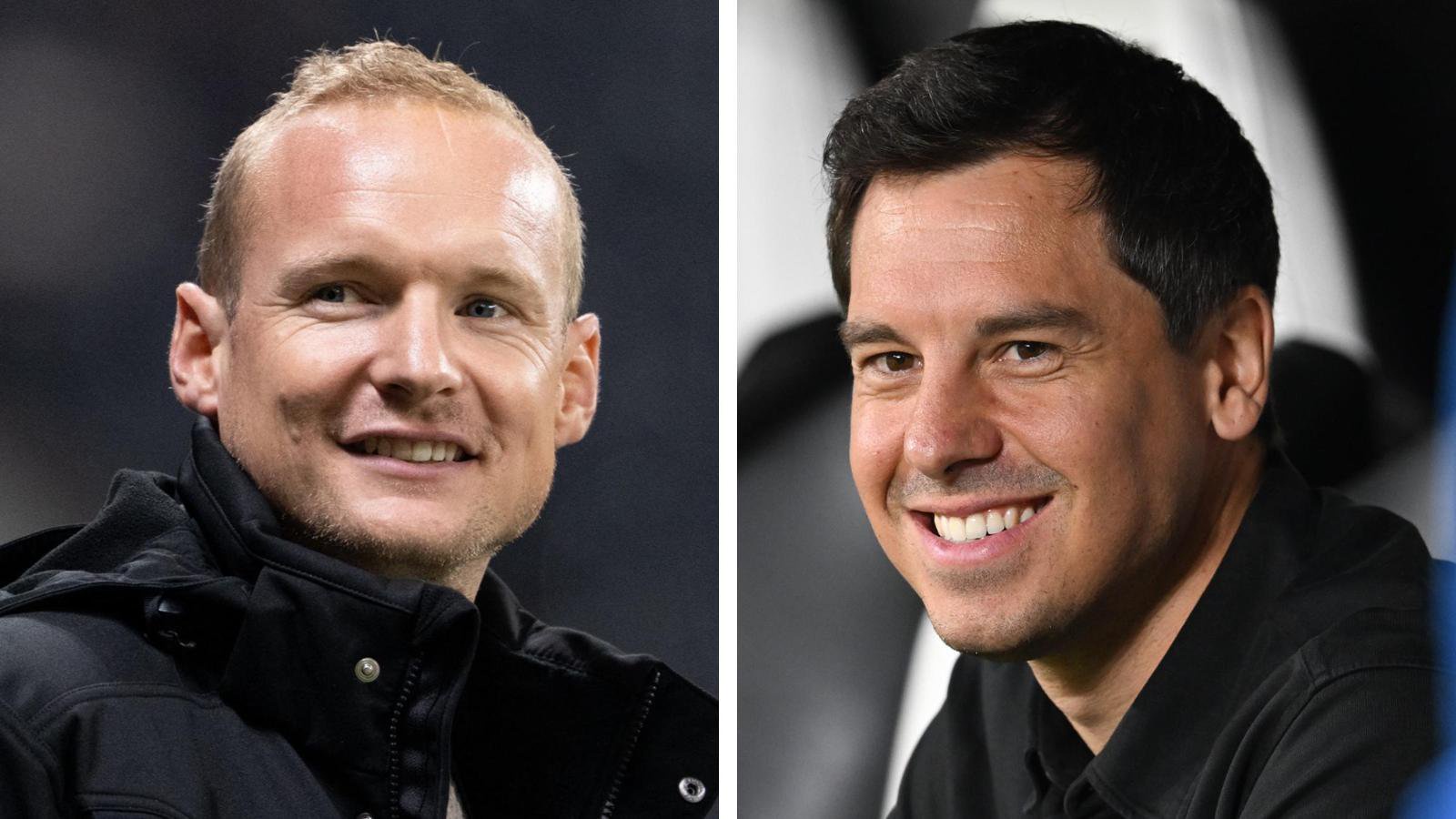 Eintracht Frankfurt ordnet die sportlichen Zuständigkeiten um Sebastian Rode (l.) und Timmo Hardung neu.