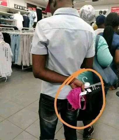 Photos Of Men Buying Pants, Bra For Their Women