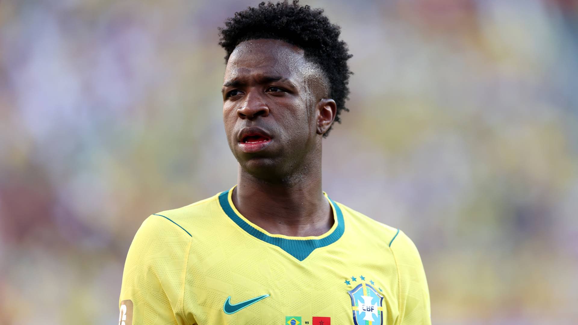 Vinicius Junior em partida de estreia da seleção brasileira na Copa do Mundo de 2026