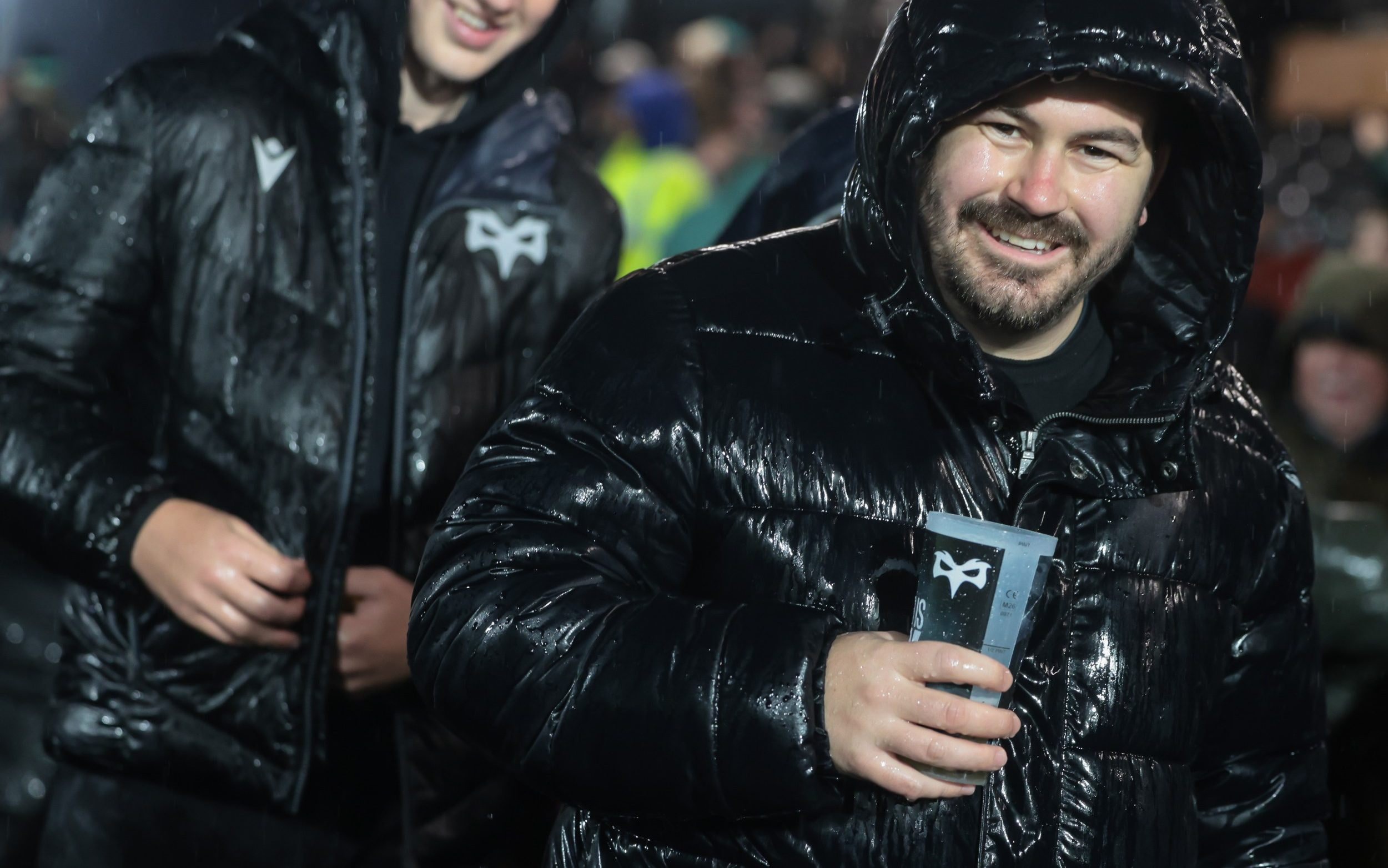 Fans withstood the wind and rain of storm Boelo to watch Osprey beat Dragons