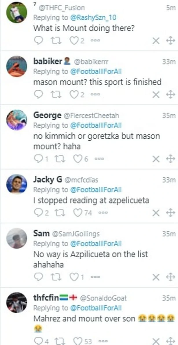 Chelsea duo Mason Mount and Cesar Azpilicueta have shocked many fans on social media