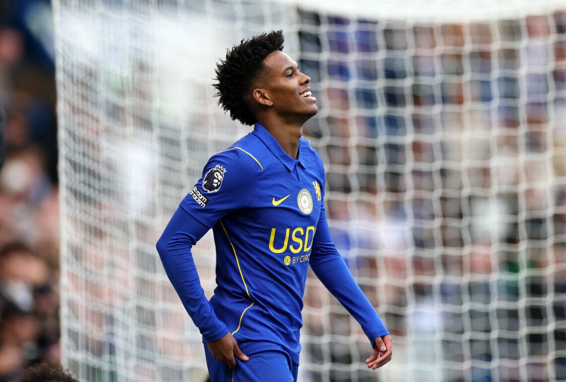 Estevao of Chelsea reacts during the Premier League 2026/27 match between Chelsea FC and AFC Bournemouth at Stamford Bridge