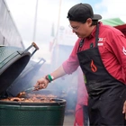 Pitmasters show off their skills as they compete in the World Championship Barbecue Cooking Contest