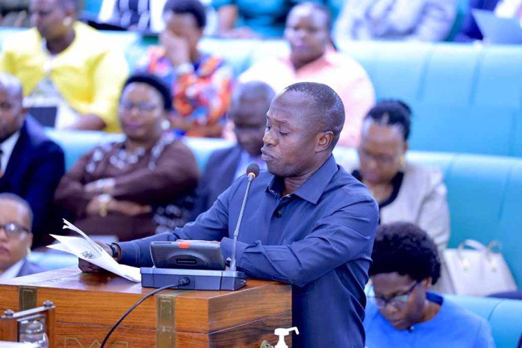 Minister of State for Education and Sports (Sports), Peter Ogwang, speaking in Parliament