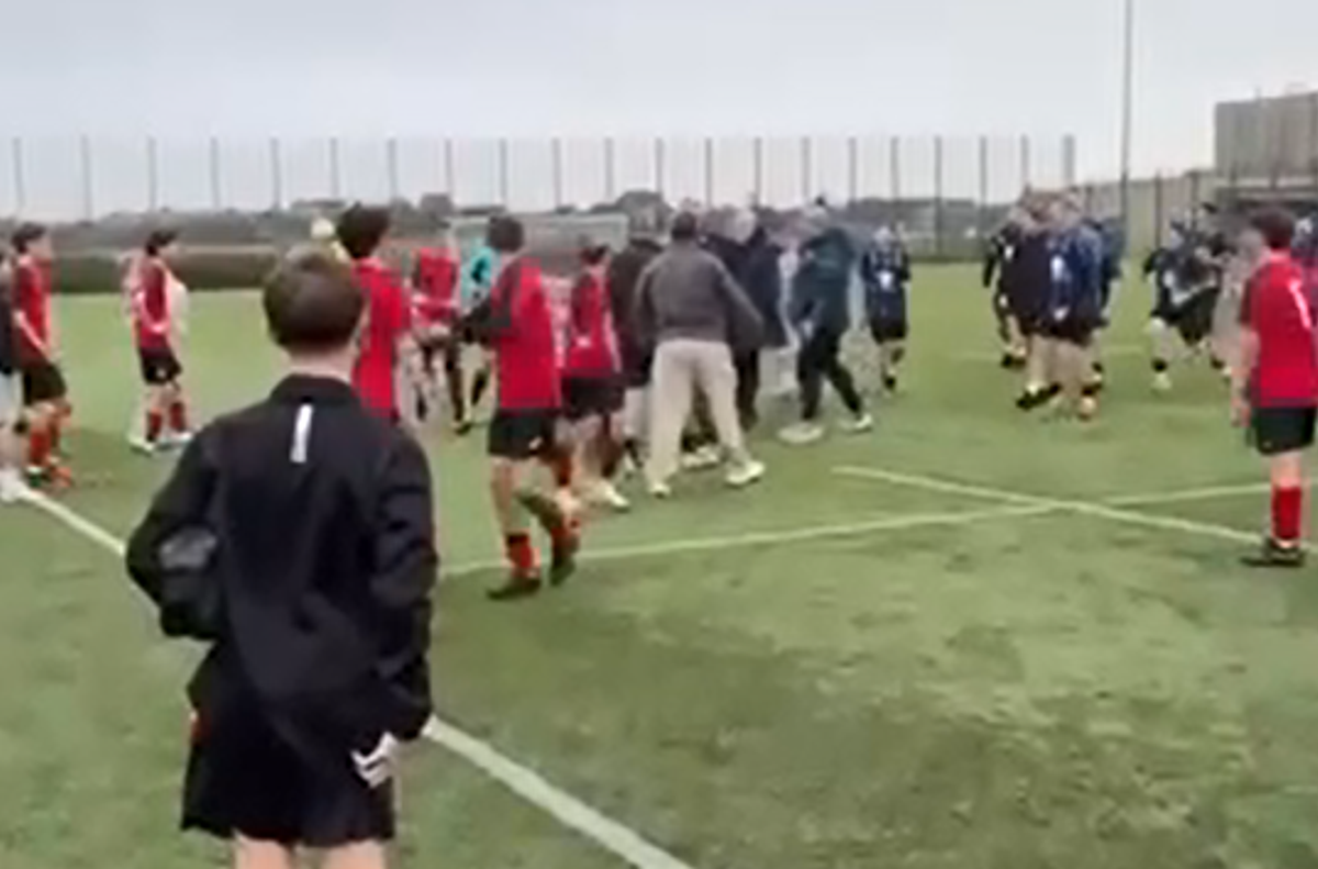 Violence erupted involving adults and children at a match in Milford Haven in September