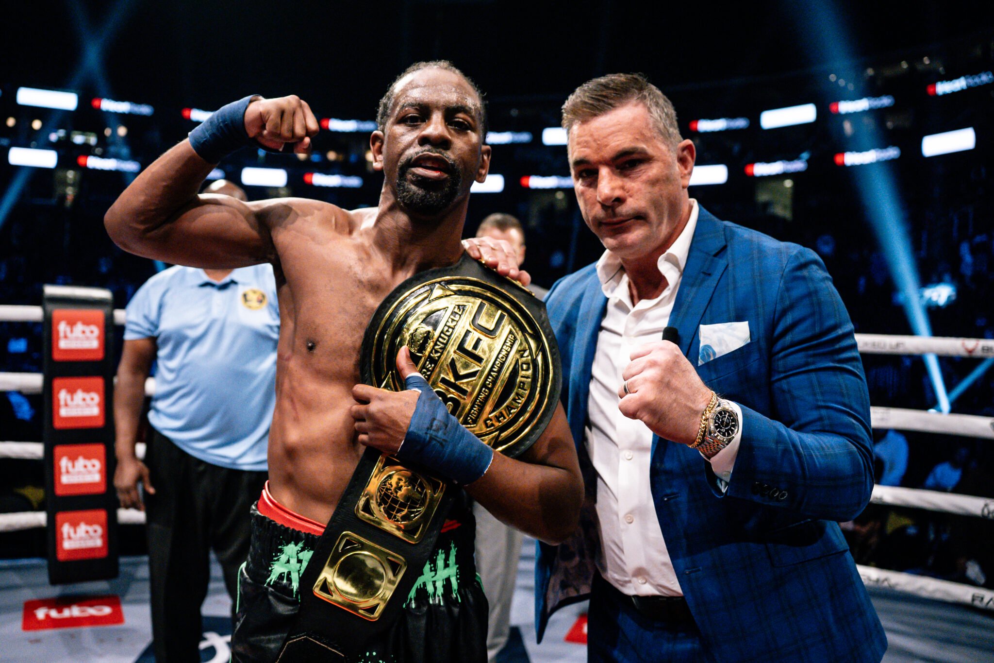Jamel Herring and David Feldman after BKFC 95