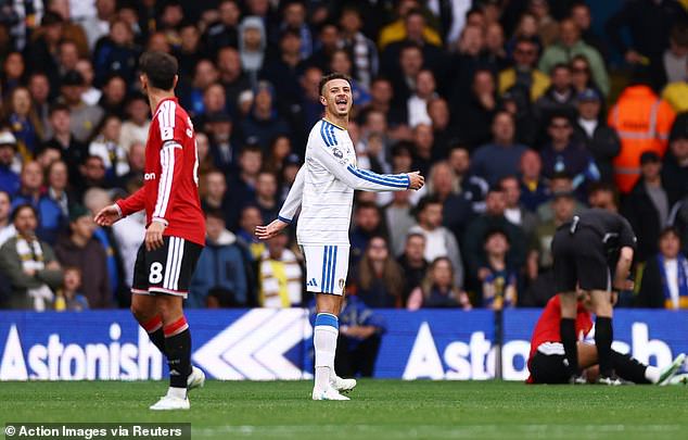 Leeds captain Ethan Ampadu was up for the fight on what was an intense afternoon