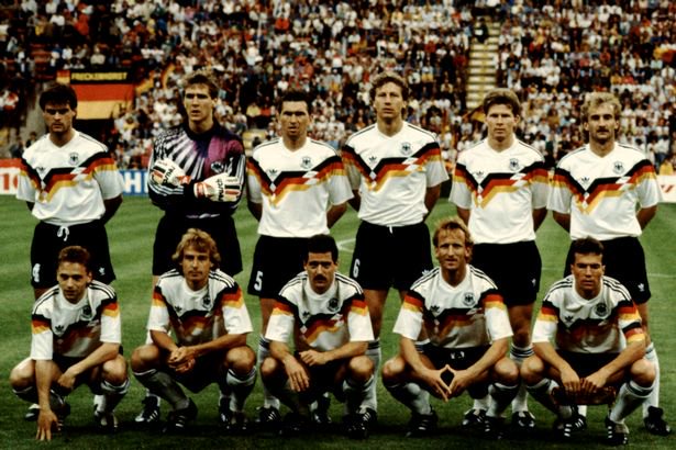 West Germany - in a gorgeous kit it must be said here - were a dominant force in international football
