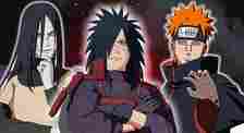 Orochimaru, Madara, and Nagato (Pain) from the Naruto series