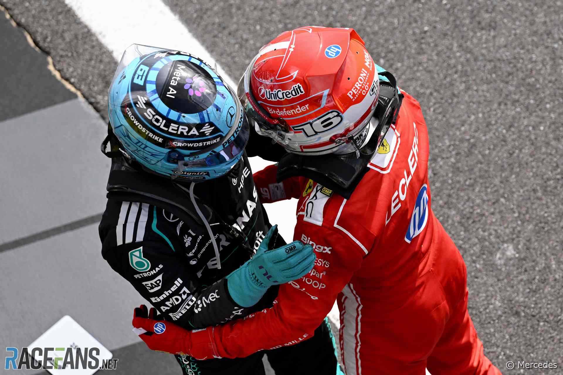 George Russell, Charles Leclerc, Silverstone, 2026