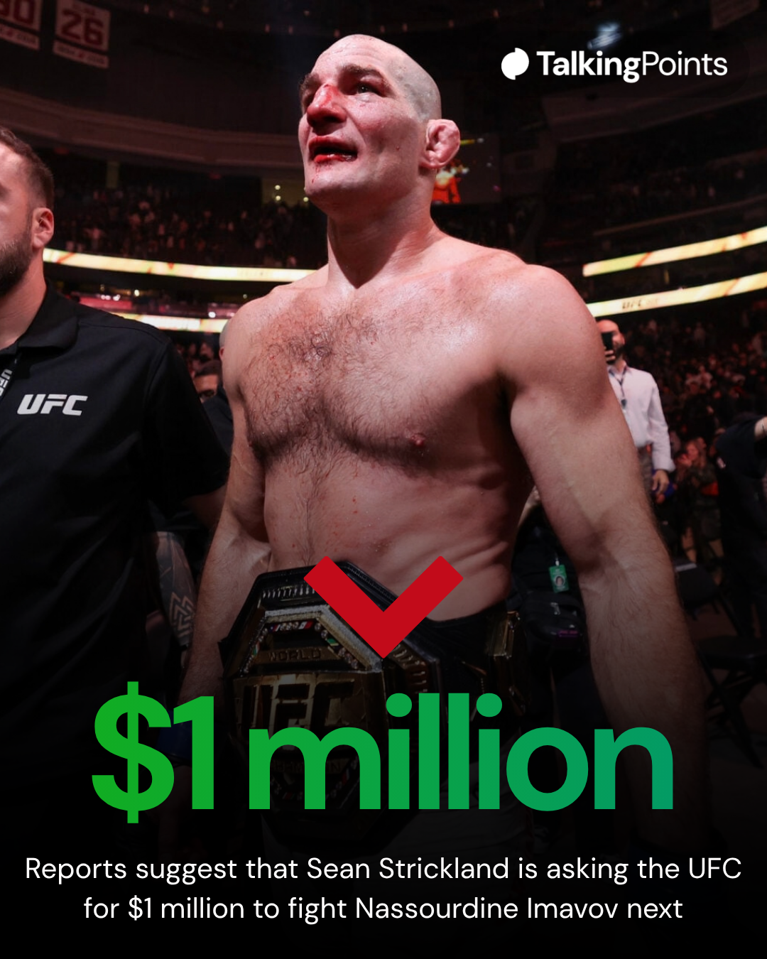 Sean Strickland is currently going through a pay dispute with the UFC