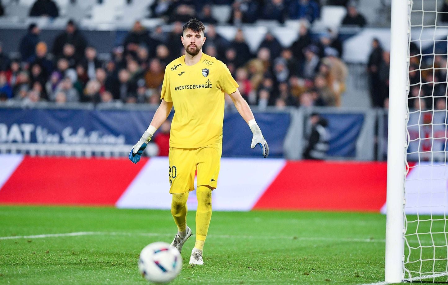 Arthur Desmas lors du match entre Le Havre et Bordeaux.
