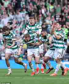 It was a tense game with Celtic securing the win in penalties 6 - 5 after the two sides drew 3 - 3 in the match